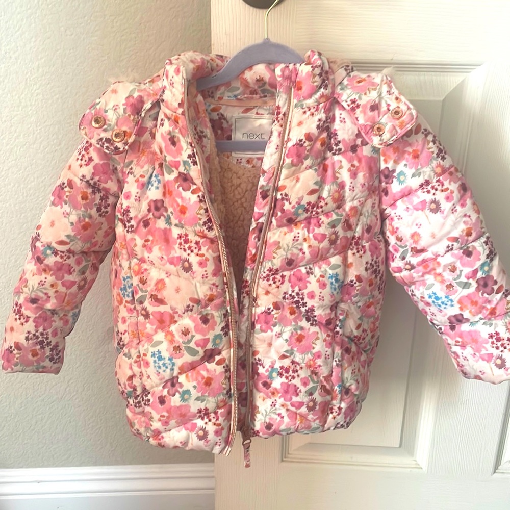 Next UK girls puffer jacket with a hoodie